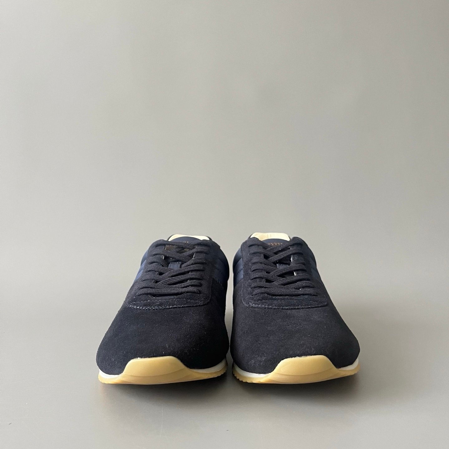 AuroraCustom LORO PIANA Fast Walk Suede Lace-Up Sneakers (Unisex Deep Navy Blue Lifestyle Edition) - Image 2