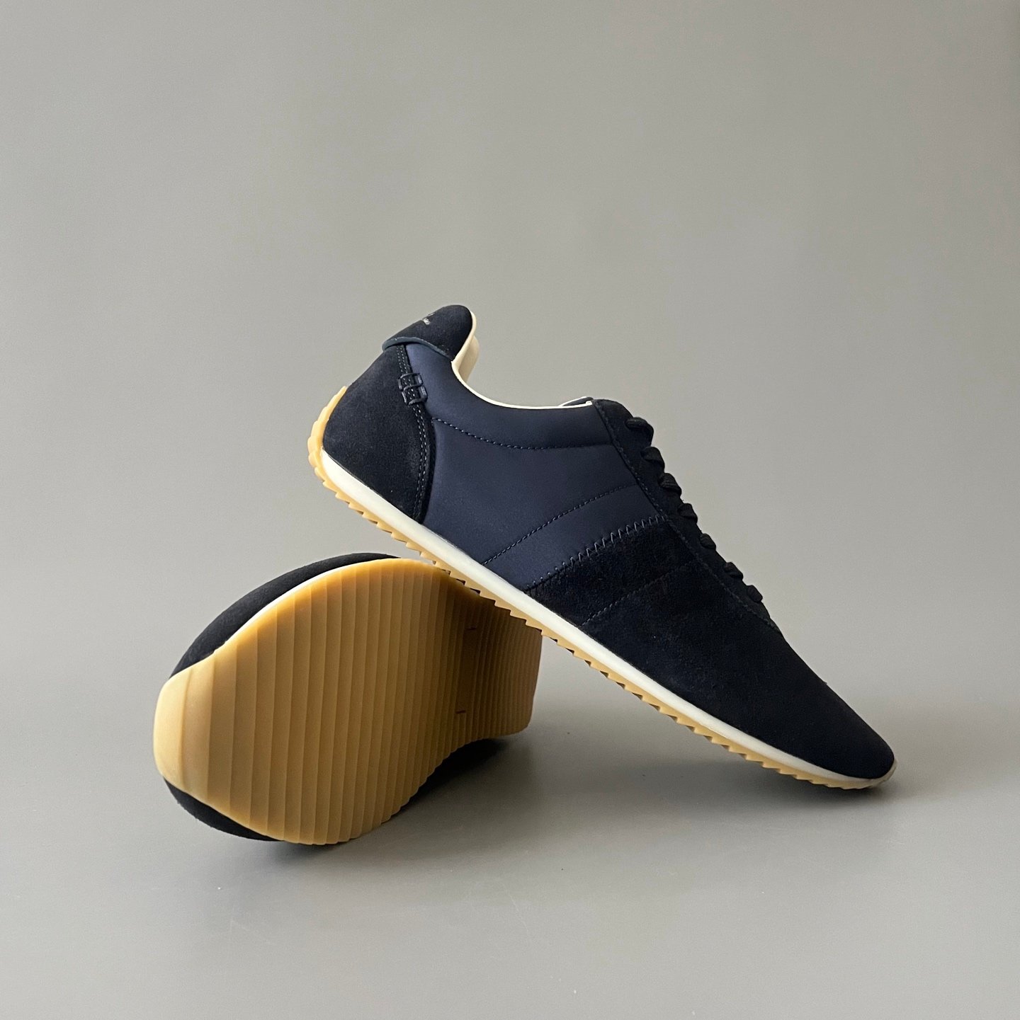 AuroraCustom LORO PIANA Fast Walk Suede Lace-Up Sneakers (Unisex Deep Navy Blue Lifestyle Edition) - Image 7