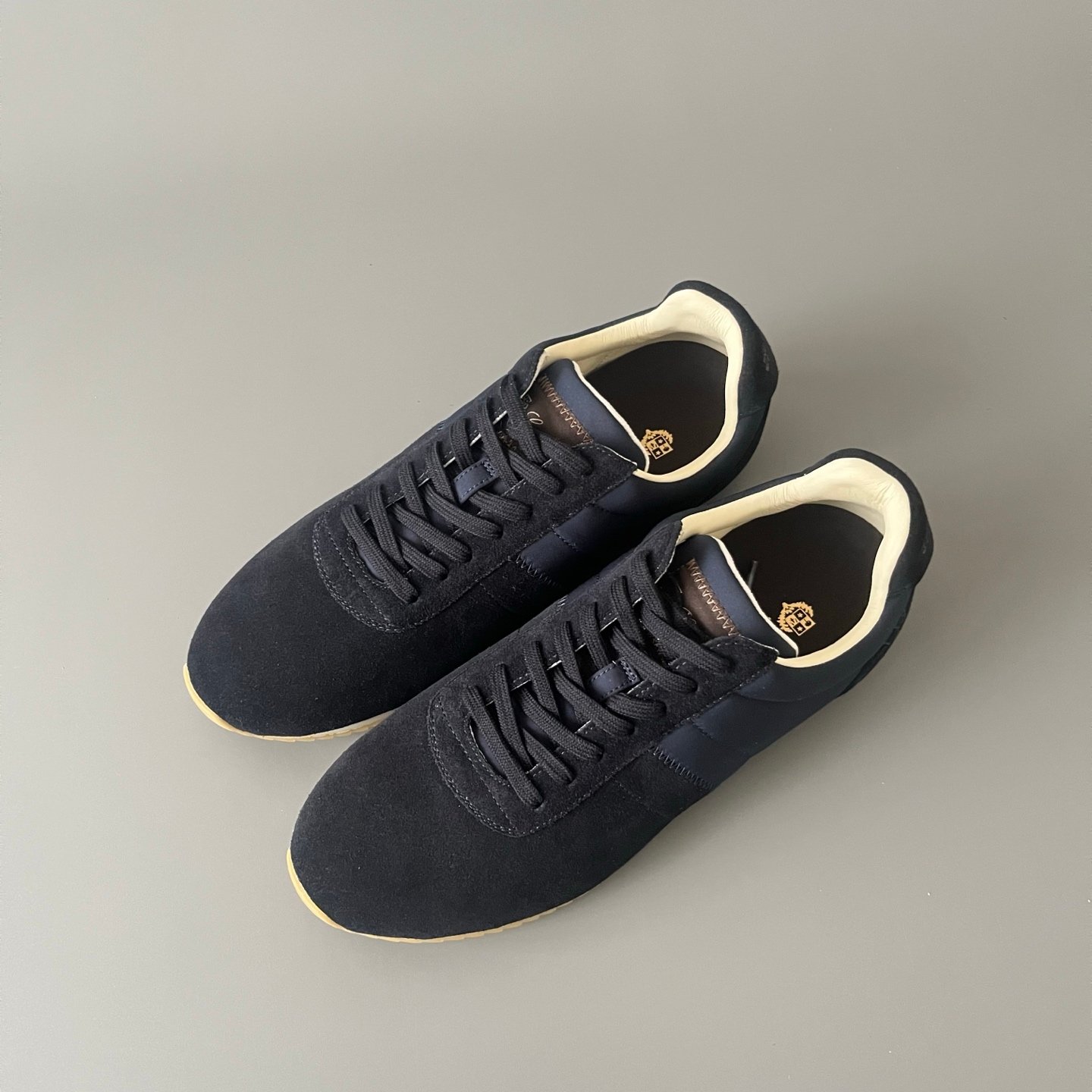AuroraCustom LORO PIANA Fast Walk Suede Lace-Up Sneakers (Unisex Deep Navy Blue Lifestyle Edition) - Image 8